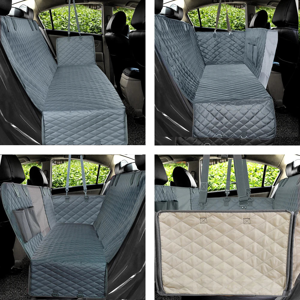 PETRAVEL Dog Car Seat Cover Waterproof Pet Travel Dog Carrier Hammock Car Rear Back Seat Protector Mat Safety Carrier for Dogs