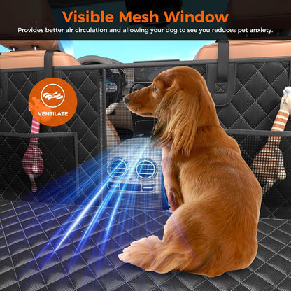 Dog Car Seat Cover for Back Seat, Hard Bottom Hold 500Lbs Back Seat Extender for Dogs, Waterproof Strudy Thickened Comfortable Back Seat Pet Cover for Dogs, Dog Hammock for Car SUV Small Truck