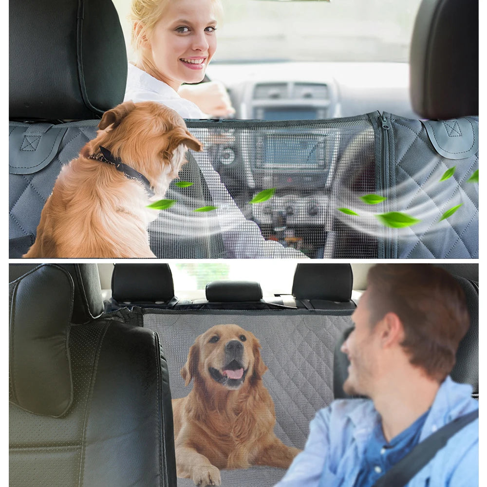 PETRAVEL Dog Car Seat Cover Waterproof Pet Travel Dog Carrier Hammock Car Rear Back Seat Protector Mat Safety Carrier for Dogs